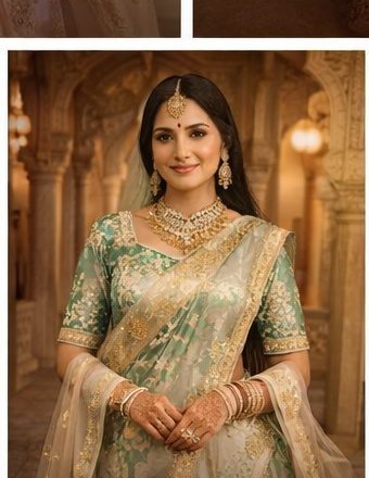 Mint green designer Anarkali suit for festive occasions by Pehnawa by SS