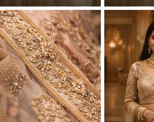 Wide view of intricate hand embroidery patterns on traditional Indian fabric