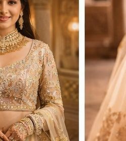 Gold embroidered festive gown for celebrations by Pehnawa by SS
