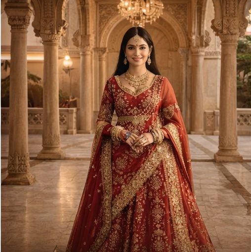 Red bridal lehenga with zardozi work for traditional Indian wedding by Pehnawa by SS